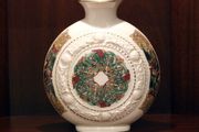 Cre Celtic design vase 16cm "25th Anniversary"