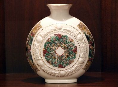 Cre Celtic design vase 16cm "25th Anniversary"