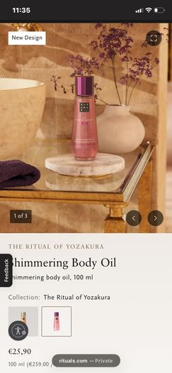 New RITUALS The Ritual of Yozakura and The Ritual of Karma Shimmering Body Oils
