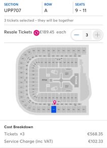 3 tickets The Weeknd: After Hours Til Dawn Tour