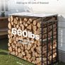 Outdoor Firewood Rack with Roof 143cm Image 4