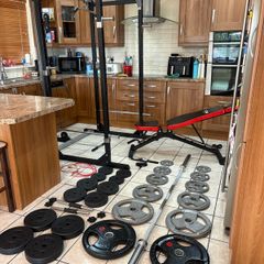 Finest Gym Weightlifting Set Up On Adverts, Fully Integrated Upper And Lower Cable System, Power Squat Rack, Olympic Weights And Bar, Dumbbells, Bench, Chin Up And More!!!