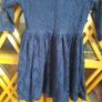 Navy girls dress with flowers 7-8 years Image 6