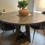 Modern Round Dining Table- Wood effect Image 3