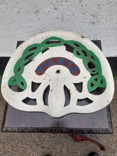 Vintage Pierce Cast Iron Tractor Seat