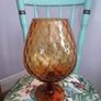 Mid-Century Italian Amber Glass Balloon Vase Image 8