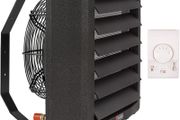 42kW Industrial Air Heater Fan with Thermostat Bracket Black Hall Workshop Heater