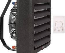 42kW Industrial Air Heater Fan with Thermostat Bracket Black Hall Workshop Heater