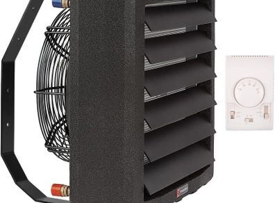 42kW Industrial Air Heater Fan with Thermostat Bracket Black Hall Workshop Heater