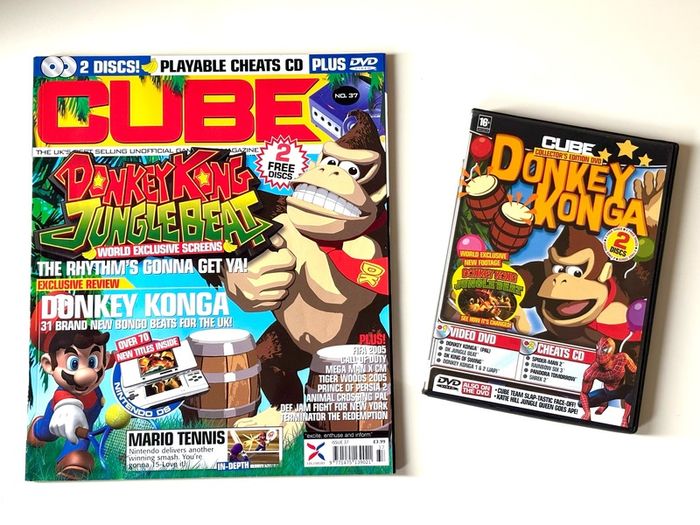 Cube No.37 - Nintendo GameCube Magazine - with Donkey Konga Special Edition 2 Discs