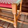 Rare Vintage Long Sugan Style Ottoman Stool Bench Woven with Red Green Cotton Rope Image 7