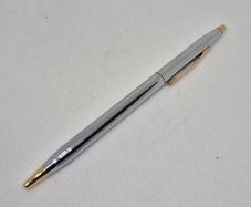 Vintage Cross Chrome & Gold Ballpoint Pen