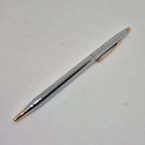 Vintage Cross Chrome & Gold Ballpoint Pen