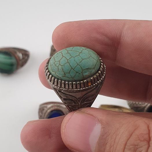15 Vintage Rings Mixed Lot  Antique Brass Collectible Jewelry