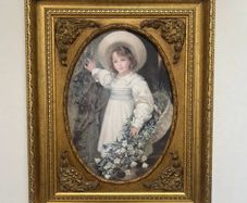 Ornate gold  frame print