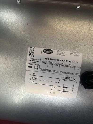 Extractor fan. ISO max 12 inch ventilation fan.