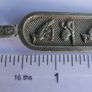 Vintage 925 Sterling Silver Egyptian Cartouche Design Charm pendant Hallmarked, and chain L 21" - 10,78g Image 10