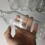 303 - Set of 9 Vintage Decorative Collectible Clear Glass Big Small Size Bottles Image 2