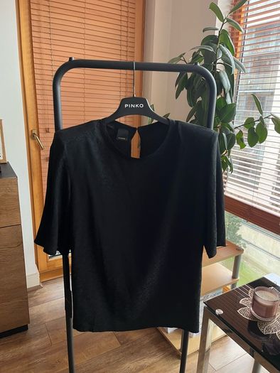 Pinko logo black blouse