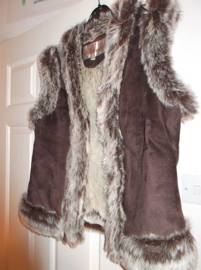 Heaven Brand Brown and White fur Gilet