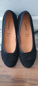 Gabor Womens Suede Ballet Flats