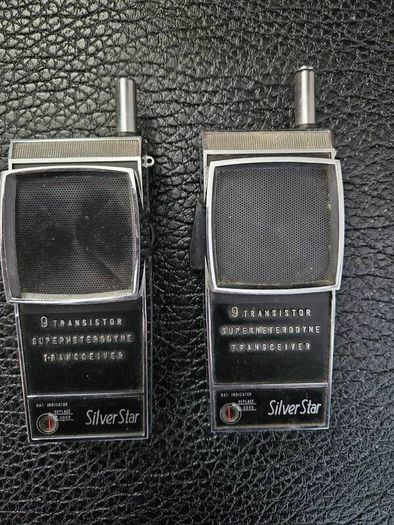Vintage 1970s Silver Star Walkie Talkies