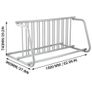 10 Holders Floor Bike Rack, 1.5m Length All-Steel Grid Bike Rack, 10-Bike Capacity Dual-Side Storage Stand for Garages Streets Yards Bike Events Image 4