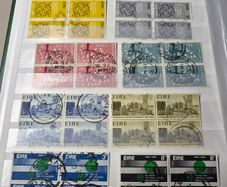 Vintage Irish Eire Stamp Collection Used Blocks
