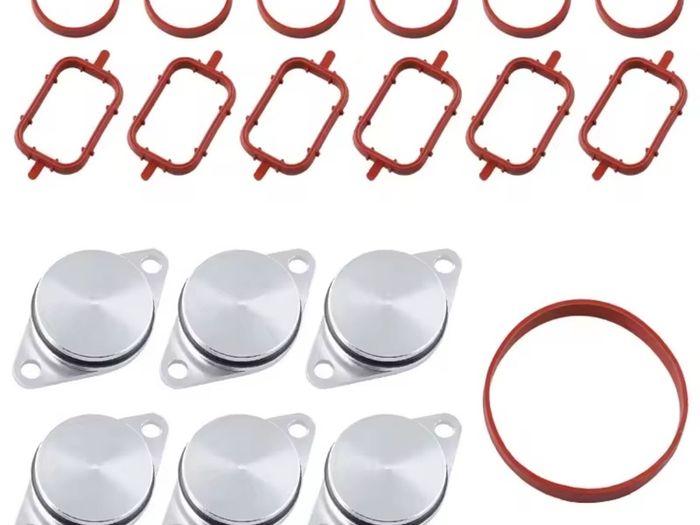 33mm Swirl Blanks Flaps Repair Delete Kit with Intake Gaskets Key Blanks for BMW M57 Auto Replacement Parts kit 6pcs + seal kit