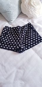 Black & White Love Heart Shorts - Size 12