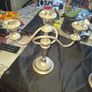 Beautiful Old Pair of silver plated Three Branch Candelabras, Postage Available Image 2