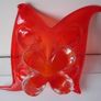 Large Sculptural Red Art Glass Centerpiece Image 7