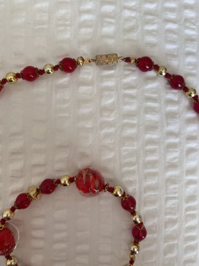 Murano Glass Necklace, Bracelet and Earring Set