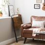 _Folding Small Desk Snack Table Space-Saving Sofa Table for Home Office Living Room Easy Assembly Vintage Brown/Black Image 6