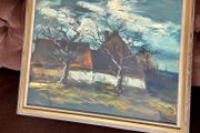 Vintage MCM Print The Thatched Cottage Maurice de Vlaminck circa 1925