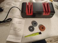 main image for ad BRAND NEW Professional Electric Knife Sharpener Multifunctional Automatic Cut Sharpeners with 15-Degree Bevel Crude and Fine Grooves