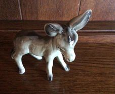 Beautiful Vintage Grey Donkey Ornament