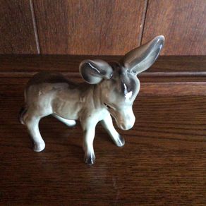Beautiful Vintage Grey Donkey Ornament