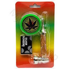 grinder and pipe 5 silver screens 10 available