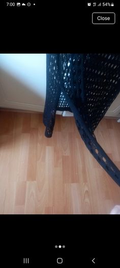 ladies black crochet skirt