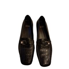 Stuart Weitzman croc loafers with rhinestone NEW