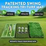 Golf Practice Net - Indoor & outdoor 10x7ft - XL Tri-Turf driving net and Mat, 5 Balls, 3 Rubber Tees, Carry Bag, Chipping net, golf nets for backyard driving Image 4