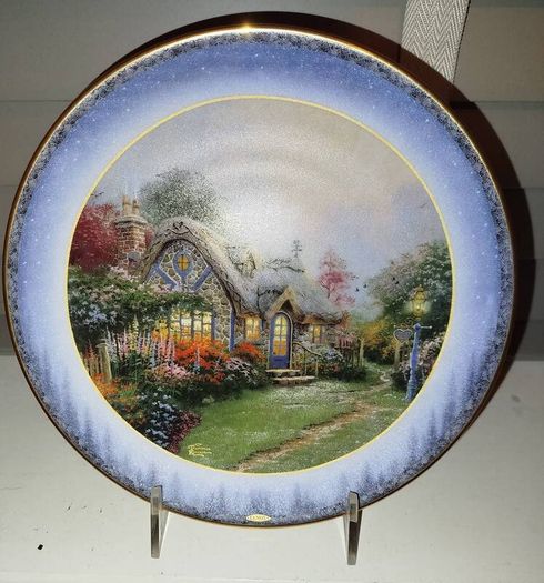 Bradford Exchange "Candlelight Cottage" plate