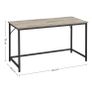 Narrow computer desk, narrow office desk, 140 x 60 x 75 cm, study, home office, office, simple construction, steel, industrial design, Image 3