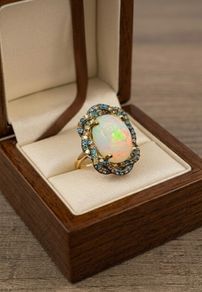 Diamond  Halo Statement Ring