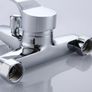 Auralum Chrome Bathtub Mixer Tap, Hand Held Shower Adjustable Holder And Shower Hose Image 5