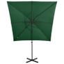 Cantilever Umbrella with Pole and LED Lights Green 250 cm Image 6