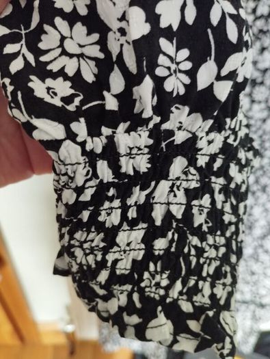 M&S Black & White Floral Midi Dress
