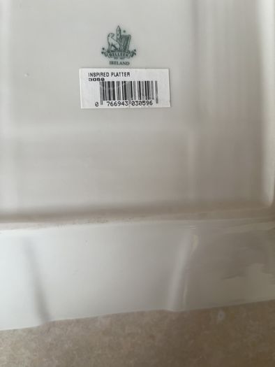 1980's Belleek China platter Nice Piece of Art Pottery