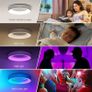 RGB LED Ceiling Light Dimmable with Remote Control, 24W Flush Ceiling Light, 3000K-6500K 2400LM for Living Room, Bedroom, Kids Room, Dining Room, Kitchen, Bathroom, Round 11 Inch Image 5
